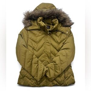 Nine West XL Faux Fur Quilted Puffer Coat